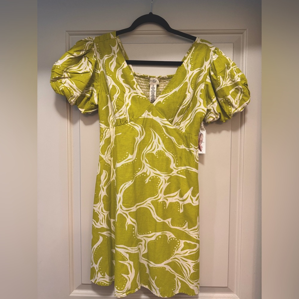 Jessica Simpson Tropical Green Mini Dress